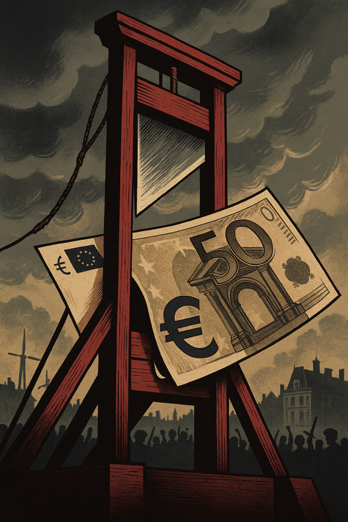 Illustration anachroniaue de la finance durant la Révolution française