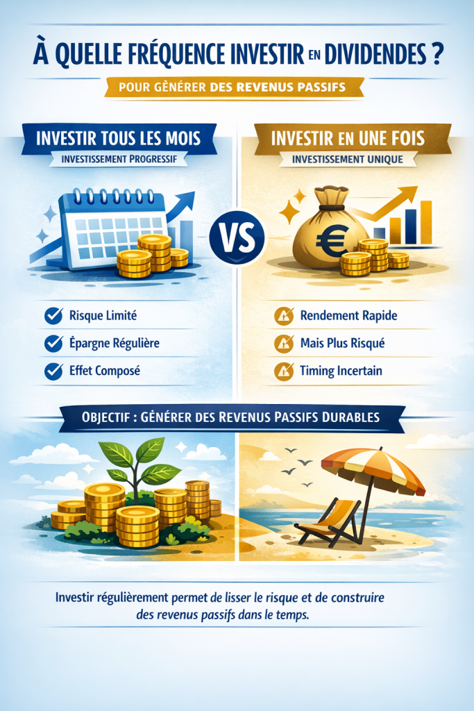 fréquence idéale pour investir en dividendes et générer des revenus passifs