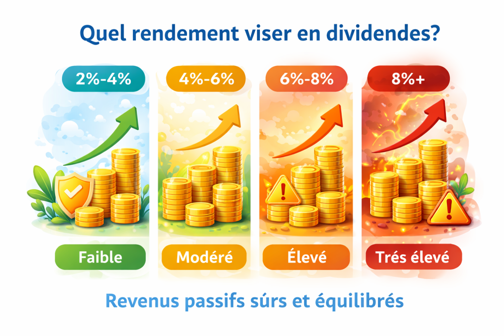 quel rendement viser en dividendes pour générer des revenus passifs sans risque